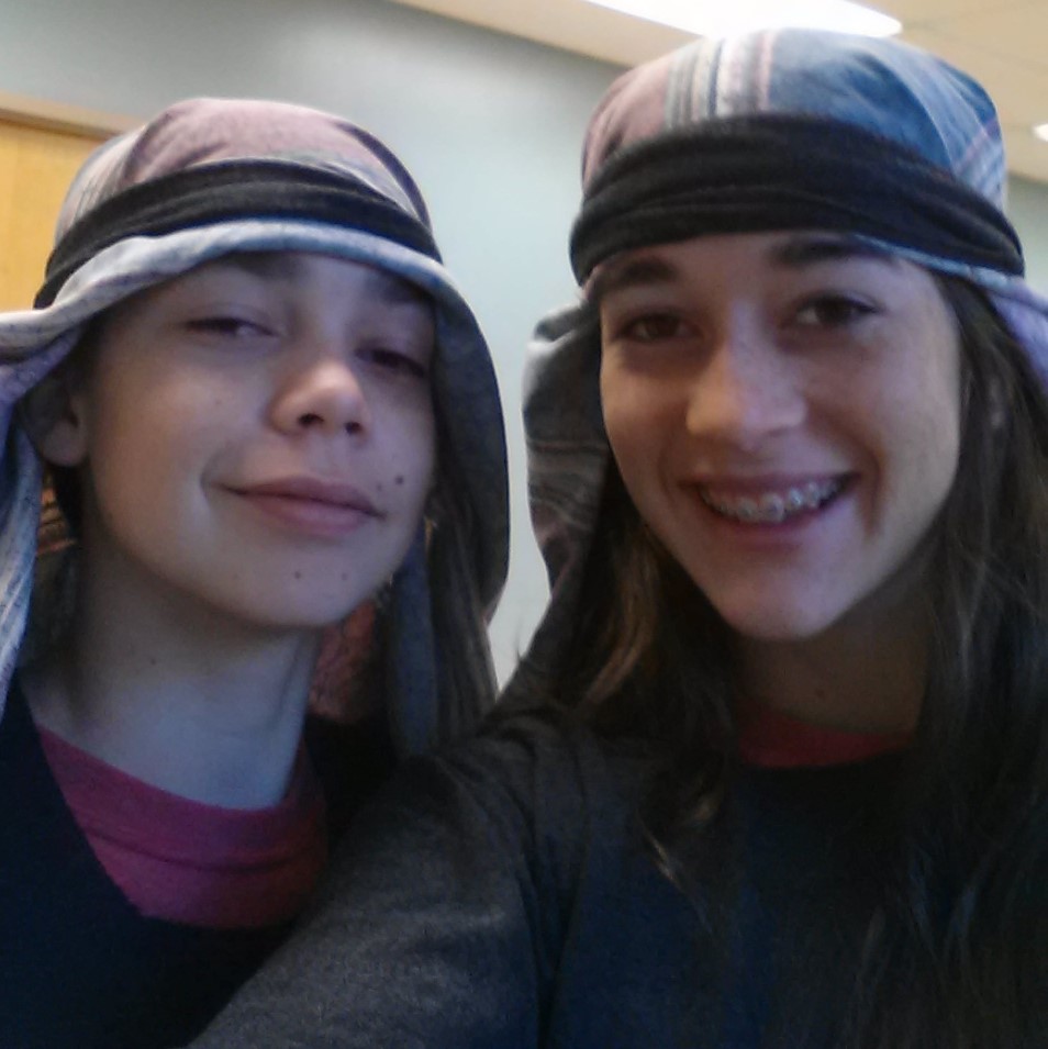 Teens dressed up to act out a Bible Story