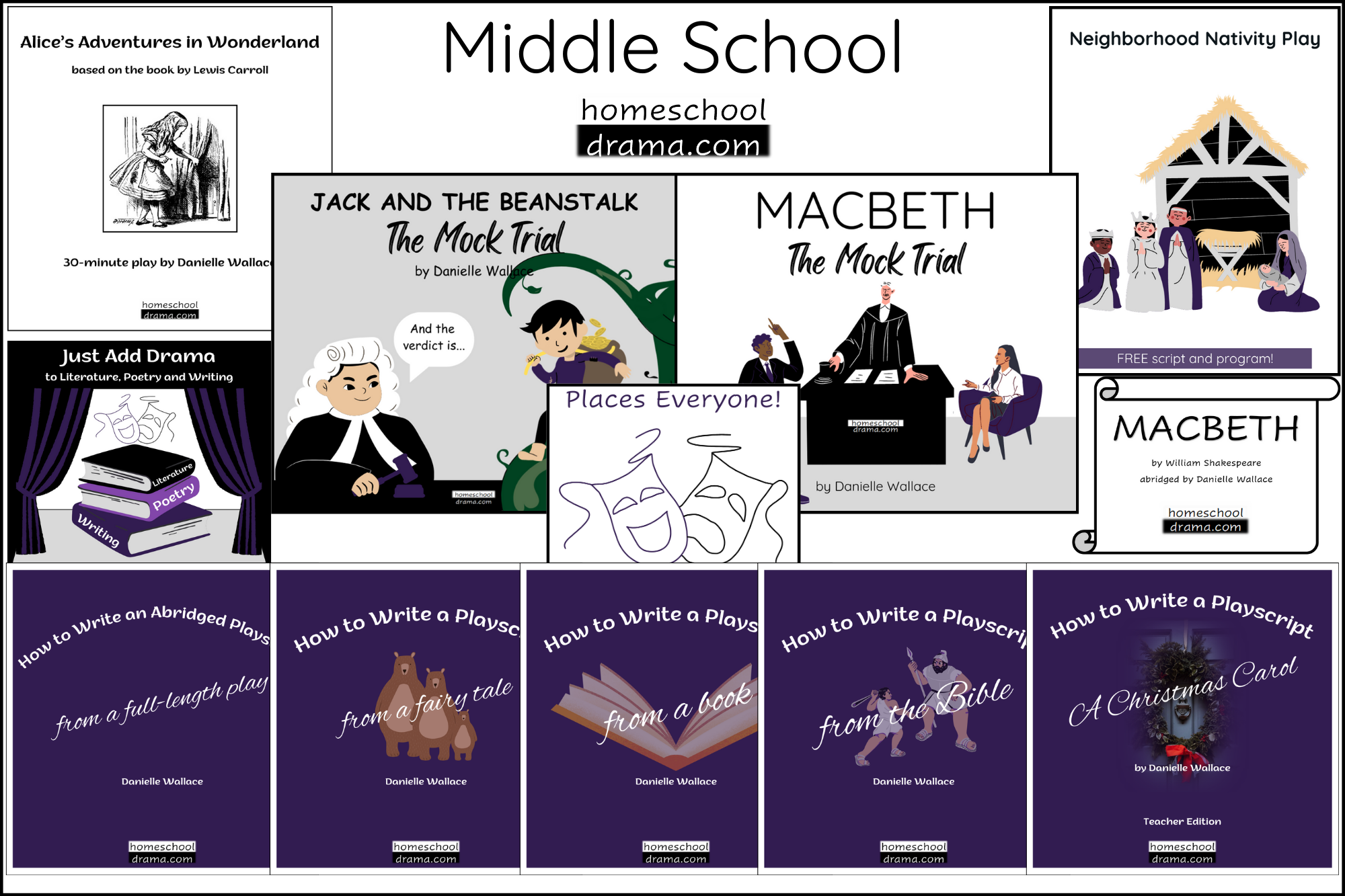 Middle School drama curriculum and play scripts at homeschooldrama.com
