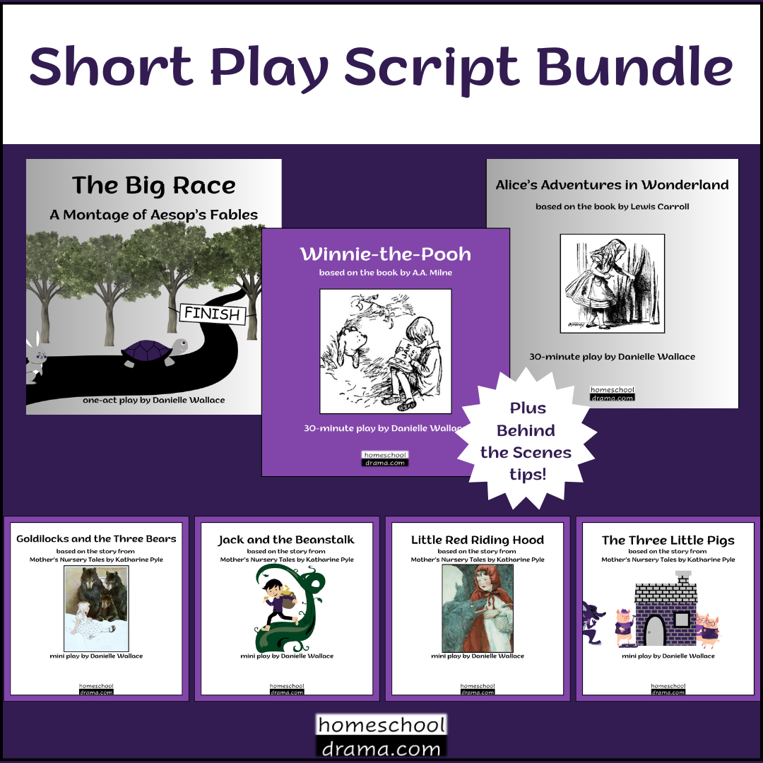 play script covers included in short play script bundle - homeschooldrama.com