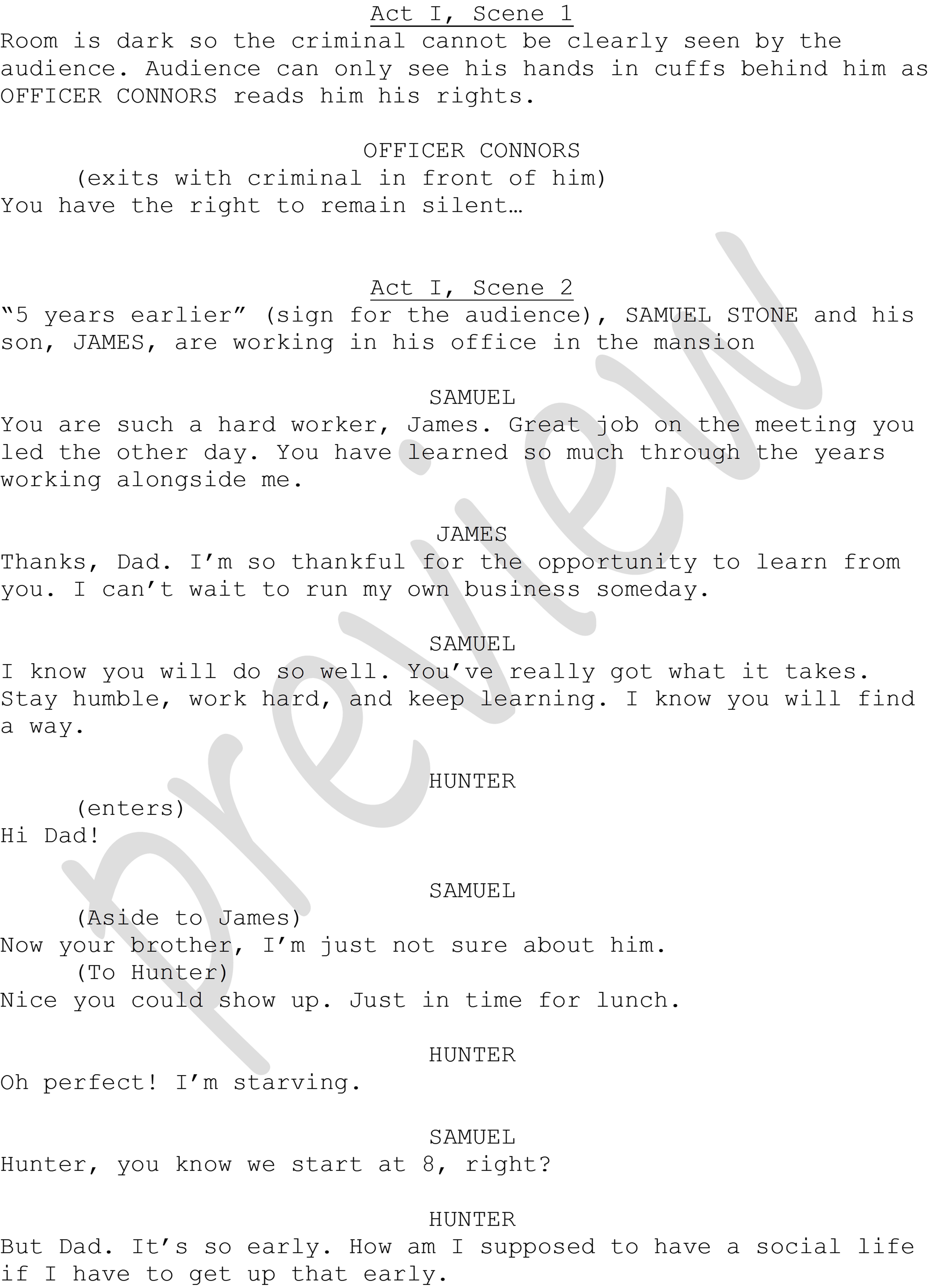 Preview of The Butler Did It! full-length play script